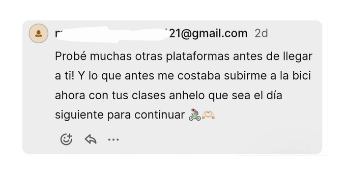 Opinión de usuario sobre MoodCycling