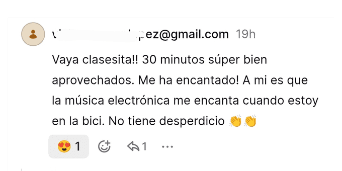 Opinión de usuario sobre MoodCycling