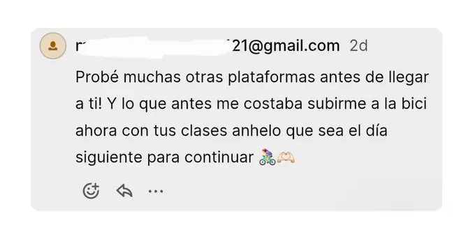 Opinión de usuario sobre MoodCycling