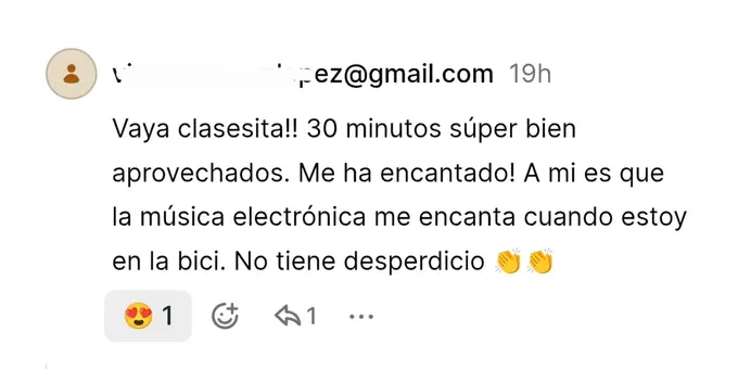 Opinión de usuario sobre MoodCycling